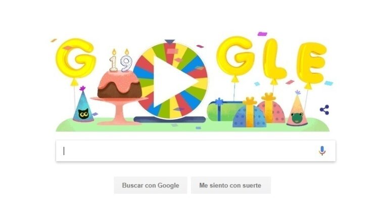 Google: Juega a la Ruleta de la Fortuna y celebrar sus 19 años